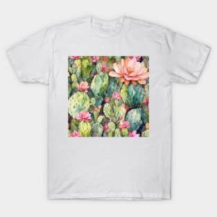 Cactus Elegance: Botanical Collection V1 T-Shirt